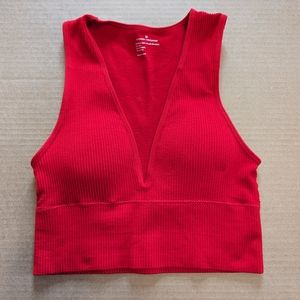 Red crop top